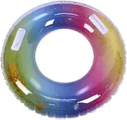 ibasenice Inflatable Swim Tube Adult Floaties Swimming Ring for Women Rainbow Float Ring Swimming Pools Blow up Swim Ring Pool Ring Float Fashion Float Rings Ringd Floatie Ring Giant Donut