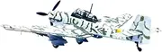 1:72 Scale WWII German Stuka JU-87G2 Dive Bomber Model Alloy Plane Aircraft Miniature Hobby Model Kit for Adults & Kids