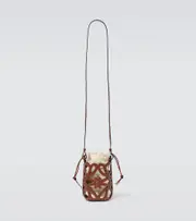 [Loewe] Loewe Anagram leather-trimmed canvas bucket bag