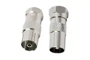 2pc F-Type Male to Coax Female Socket F Male to PAL M TV Antenna Cable Adapter