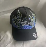 VANS KID'S OFF THE WALL PIXEL FLAME TRUCKER HAT