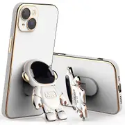 For iPhone 13 6.1 inch Cell Phone Case Phone Cover with Astronaut Kickstand and Rear Lens Film