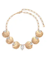 Ettika Santorini Cubic Zirconia Shell Choker Necklace, 12-17