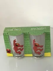 Elmo Juice Tumblers Set of 2 Glasses 2011