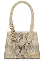 Jacquemus Le Chiquito Moyen Boucle Leather top Handle bag - Beige ONE SIZE