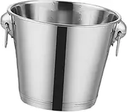 Ｂｅｓｇａ Insulated Ice Bucket Container Organizer Equipment Gadget with Handle Wine Chilling Bucket for Picnic Househeld Themed Party, 4L