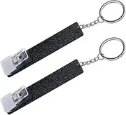 [SING F LTD] 2x Credit Card Puller Keychain for Long Nails - Key Ring With Eye-Catching Color Acrylic Debit Bank Grabber Fit for Wallets Pocket