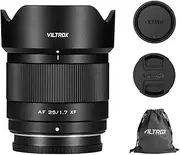 Viltrox AF 25mm F1.7 Air for Fuji X-Mount, Large Aperture Lens for Fujifilm X-Mount Cameras X-A1 X-A2 X-A3 X-A5 X-H1 X-T1 X-T10 X-T2 X-T20 X-T100 X-PRO1 X-PRO2 X-E1 X-E2