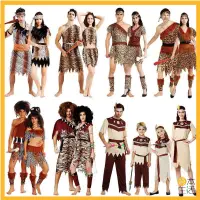 在飛比找蝦皮購物優惠-🎃免運🎃野人服裝成人瘋狂原始人非洲舞蹈獵人衣服男女維京印第安