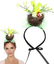 Bunny Headwear | Easter Egg Handbands,Rabbit Head Bands, Easter Bird Nest Headpiece, Easter Decoration, Bunny Cosplay Costume Accessories for Kids and