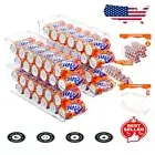 Transparent Refrigerator Storage Bins - Stackable Canned Food Holders (4-Pack)
