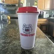 Starbucks Reusable Coffee Cup Fresno State Bulldogs 16oz