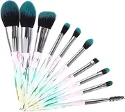 Beaupretty 10pcs Multifunctional Makeup Brush Set Durable Foundation Brush Portable Gradient Handle for All Cosmetics for Birthdays Christmas