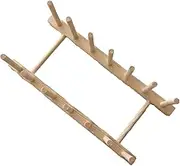 RASTKY Vertical Pine Wood Dish Drying Rack Stable Base for Plates Cups Cutting Boards Organizer for Small Kitchens