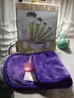 EcoTools Holiday Vibes Kit Makeup Brush Gift Set + Bag + Purple Makeup Eraser