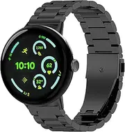 [Polyjoy] Metal Band Compatible with Google Pixel Watch 3 45mm Straps, Stainless Steel Replacement Strap Compatible for Pixel 3 41mm/Pixel 2/Pixel Watch Accessories Women Men