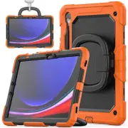 For Samsung Galaxy Tab S10 Ultra Silicone Hybrid PC Tablet Case with Handle