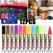 12Pack Liquid Chalk Markers Erasable Chalkboard Neon Pens Crafts/Signs/Windows