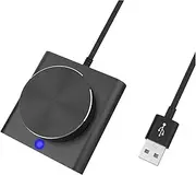 USB Volume Control, Volume Adjustment Knob, with USB Cable, One Key Mute Function, PC Phone Audio Remote Volume Control Adapter