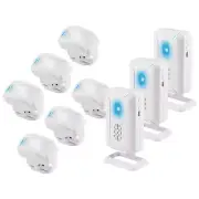 Wireless PIR Motion Sensor Alarm Driveway 3 Receiver& 6 Detector Shop Entry Bell