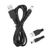 USB to DC Power Cable 2A 5V DC Power Cord 5.5mmx2.5mm Jack Charging Plug Conn...