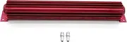 18inch Transmission Oil Cooler Al num Dual Pass Finned Transmission Trans Fluid Universal Oil Cooler Red One Size