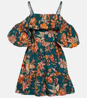 [Ulla Johnson] Ulla Johnson Lila floral cotton poplin minidress AU 16 multicoloured