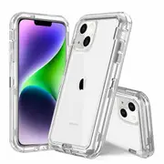 For Apple iPhone 14 Plus Transparent Defender Slim Polycarbonate Case Cover (Clear)