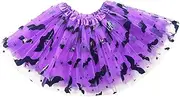 [DMLBC] Girls Women Halloween Themed Tutu Skirt Kids Adult Spider Web Tutu Skirt Bat Tutu Skirt Halloween Cosplay Tutu Costume