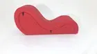 Red Kama Sutra S Chair, Tantra Love Seat, Yoga Chaise Lounge. Larger Size.