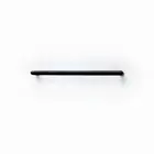 1 x Radiant Matt Black Single Round Bar Towel Rail 650mm NON-Heated