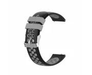 Silicone Sports Straps Compatible with the Suunto 9 Peak - Black and Grey