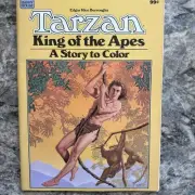 Tarzan King Of The Apes A Story To Color Book 1984 Unused