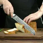 Bread Knife 67 Layers Damascus Steel VG10 Core G10 Handle Serrated Cake Slicing