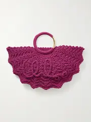 [Chloé] Chloé - Scalloped Crocheted Tote - Violet - One size One size Purple