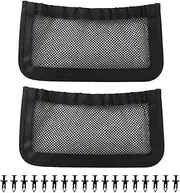 QccHieUs 2 Pieces Rear Backrest Storage Net 715003019 High Performance Simple Installation Repair Parts Black for Defender Max