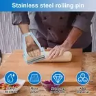 Stainless Steel Rolling Pin Adjustable Labor-Saving Dough Roller Foldable ximRQ