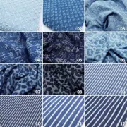 50*150cm Cotton Denim Fabric Retro Style DIY Sewing Skirts Coats Pants Textile.