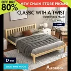 ALFORDSON Bed Frame Wooden Timber Double Size Mattress Base Platform Fenella Oak