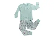 Girls Sizes 8-14 Mint Unicorn Cotton Blend Pyjamas Long Set PJS (3106)