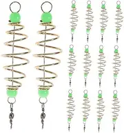 NOLITOY 24pcs Luminous Fish Bait Holder Fishing Lure Cage Portable Feeder for Lakes Rivers Streams Lightweight