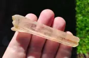 82mm Multi Double Terminated Natural Golden Quartz Crystal Point