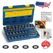 Multi-Spline Easy Out Screw Extractor Set for Stripped Nut and Bolt Removal