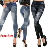 在飛比找ETMall東森購物網優惠-Imitation butterfly jeans prin