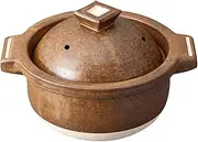 Japanese Donabe Pot for 3 People - 2000ml - Shigaraki-Yaki - Made in Shiga, Japan