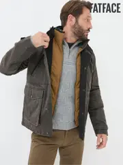 FatFace Broadsands Brown Funnel Neck Jacket (B17446) | $275