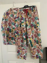 Peter Alexander Ladies Flannelette Pyjama Set Gingerbread Men Large