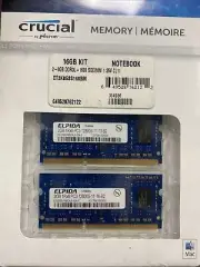 Crucial RAM 16GB Kit 2x8GB DDR3 1600 MHz CL11 Memory for Mac CT2K8G3S160BM