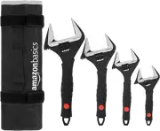 Adjustable Wrench Plumbing Heavy Duty Shifter Spanner Wide Tool 4Pc Set AU