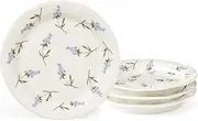 Portmeirion Sophie Conran Lavandula Side Plate Set of 4, Porcelain Dessert, Appetizer, Small Dinner and Salad Plate, Microwave and Dishwasher Safe Dinnerware, 6-Inch Diameter